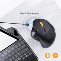 ProtoArc EM04 ergonomikus vezeték nélküli trackball egér, Bluetooth és 2.4GHz, újratölthető 6