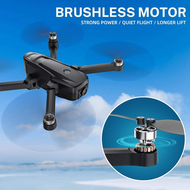 HANNVIW H330 Drón 4K UHD Kamerával, 5G WiFi FPV, Kefementes Motor, 30 Perc Repülési Idő, 2 Akkumulátor, Optikai Áramlás, Magasságtartás