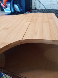 Pătrată, cu margini rotunjite, lopată de pizza din bambus Relaxdays XXL, 50x38 cm — defectă, funcțională parțial: lopată crăpată (stare: vezi a 2-a imagine) 4