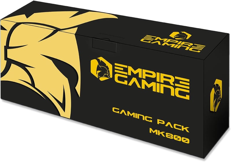 EMPIRE GAMING MK800 3-in-1 Gamer Szett - RGB Billentyűzet 19 Anti-Ghosting Gombbal, Ergonomikus RGB Egér 2400 DPI, Egérpad - PC PS4 PS5 Xbox