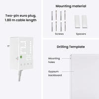 Hocosyme Infravörös Fűtőpanel Termosztáttal - 600W Fali Elektromos Fűtőtest, 120°C, 1-3 Perc Felfűtési Idő, TÜV Tanúsítvány, Érintésérzékeny 5
