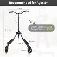 AOODIL 3 kerekű összecsukható roller állítható markolattal, 8 éves kortól 4