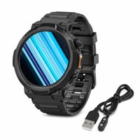 Ceas inteligent militar Soudorv, ecran HD 1,53", 1000 mAh, Bluetooth, IP68, monitorizare puls — defect, pentru piese: ecran defect (stare: vezi a 2-a imagine) 1