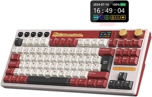 RK ROYAL KLUDGE M87 Mehanička Gaming Tipkovnica - 75% TKL, Bežična, S Zaslonom, Dvostrukim Gumbom, RGB, 7500 mAh, Hot-Swap Linear Crea