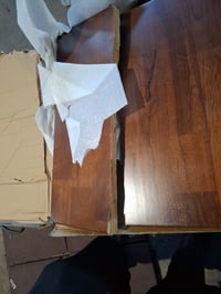 Blat de masă pătrat vidaXL din lemn masiv de stejar, maro închis, 50x50x2,5 cm — defect — defect, pentru piese: rupt în două (stare: vezi a 2-a imagine) 3