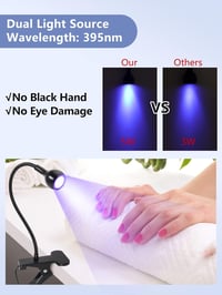 LIONVISION UV LED Műköröm Lámpa - Állítható, Forgatható, Fekete 2