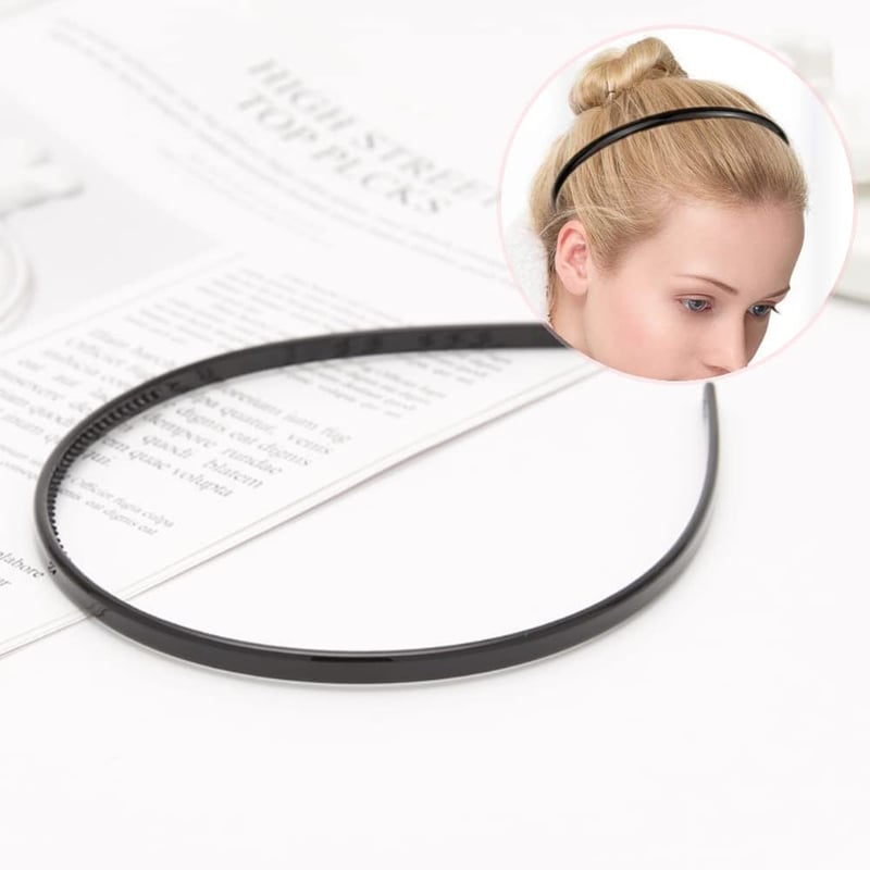 CCLKHY 2 db Hajpánt Műanyag Fogakkal 6mm Széles DIY Fejpánt Szett