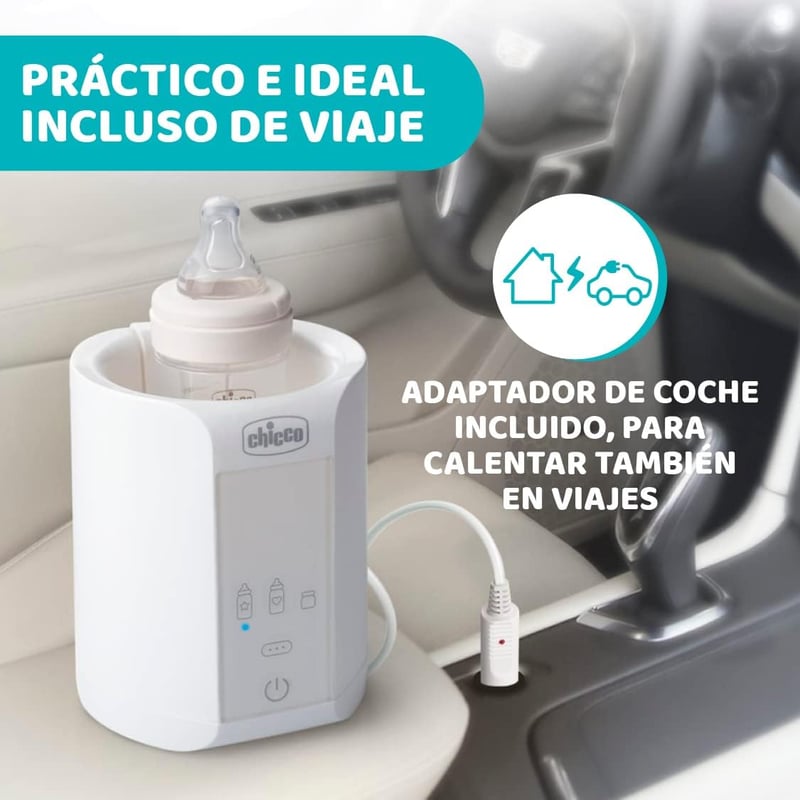 Chicco Cumisüveg és Bébiétel Melegítő Otthonra és Utazáshoz - 3 Programmal, Automatikus Kikapcsolással, Melegen Tartó Funkcióval, Fehér