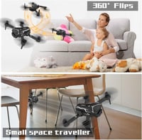 FAKJANK X19 Mini Drón HD 720P Kamerával - WiFi FPV Élő Közvetítés, 2 Kamera, Magasságtartás, Fejnélküli Mód, 3D Flip, 2 Akkumulátor, 20 Perc 3