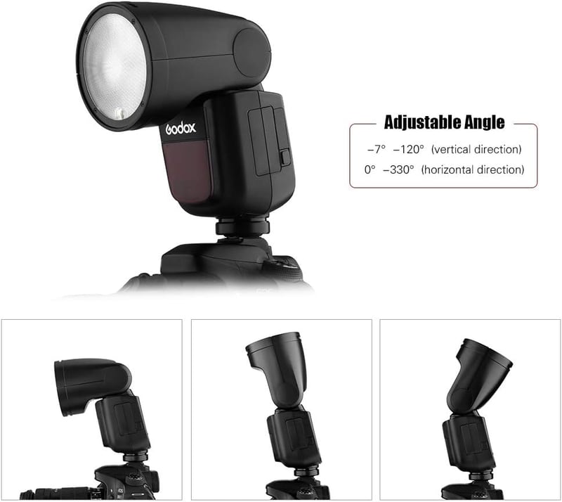 Godox V1N Professzionális Vaku Kerek Fejjel - 2.4G Vezeték Nélküli Fresnel Zoom Vakupapucs - Nikon D5300 D750 D850 D7100 Z7 Fényképezőgépekh