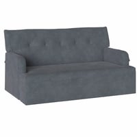 vidaXL Chesterfield klupa od baršuna, tamnosiva, 112x65,5x75 cm – nepotpuno (bez 4 noge; stanje: vidi 2. sliku) 1