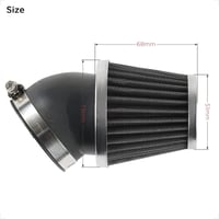 Univerzális 45°-os Motorkerékpár Légszűrő, 34-36mm, Fekete - Evermotor 5