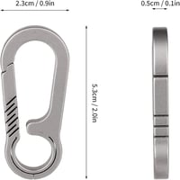 Tibitdeer titán karabiner kulcstartó szett - erős, strapabíró, 2 darabos 3