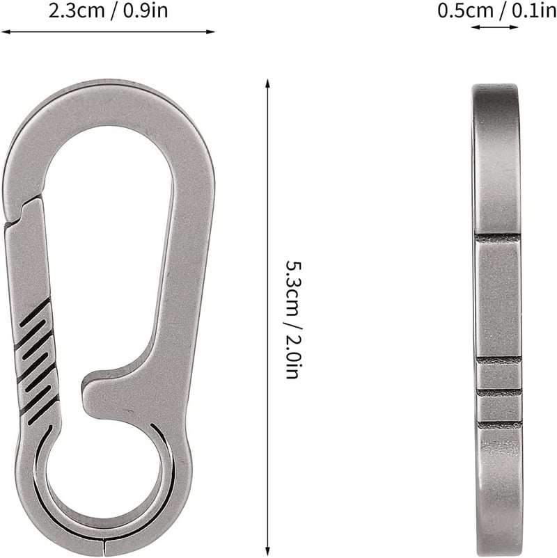 Tibitdeer titán karabiner kulcstartó szett - erős, strapabíró, 2 darabos