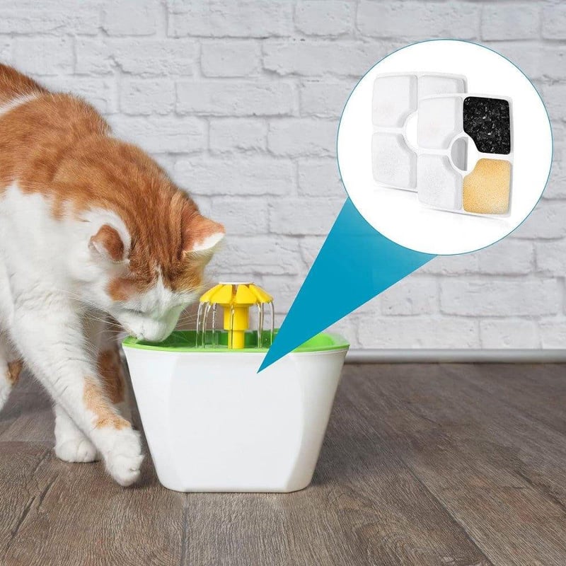 Catit macska ivókút szűrő - 2db aktivált szén és ioncserélő gyanta, 12,4 cm