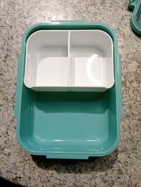 Sigg NIMO Uniflower dječja kutija za užinu s pretincima, menta zelena, 1000 ml, bez BPA, perivo u perilici posuđa — rabljeno (stanje: vidi 2. sliku) 2