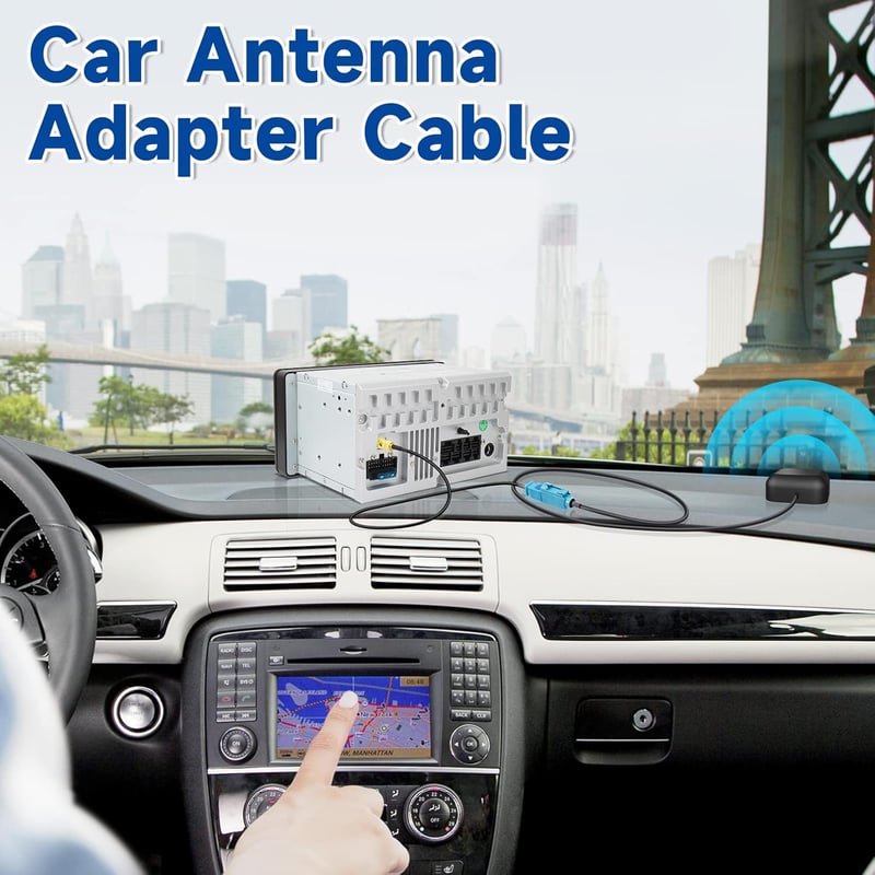 BINGFU Fakra Z - SMA Male Antenna Hosszabbító Kábel 30cm - Autós GPS, FM Rádió, Sirius XM, 4G LTE, Bluetooth Kompatibilis