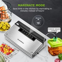 Bonsenkitchen VS3000 Vákuumfóliázó 5 Üzemmóddal - Beépített Vágóval, 130W Nagy Teljesítmény, Folyamatos Működés, 10 Zacskóval és 1 Tekerccse 7