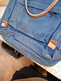 Fjällräven Kånken No. 2 Laptop 15" hátizsák, navy kék, uniszex, bőr fogantyúval, laptoptartó rekesszel 4