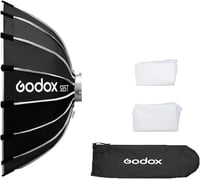 Godox S85T 85 cm Gyorskioldású Esernyő Softbox - Összecsukható Fényformáló Bowens Adapterrel és Diffúzorokkal Stúdió Vakuhoz és Speedlite Re 1