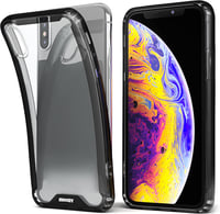 iPhone X/XS Ütésálló Védőtok - Átlátszó, Fekete Kerettel 1