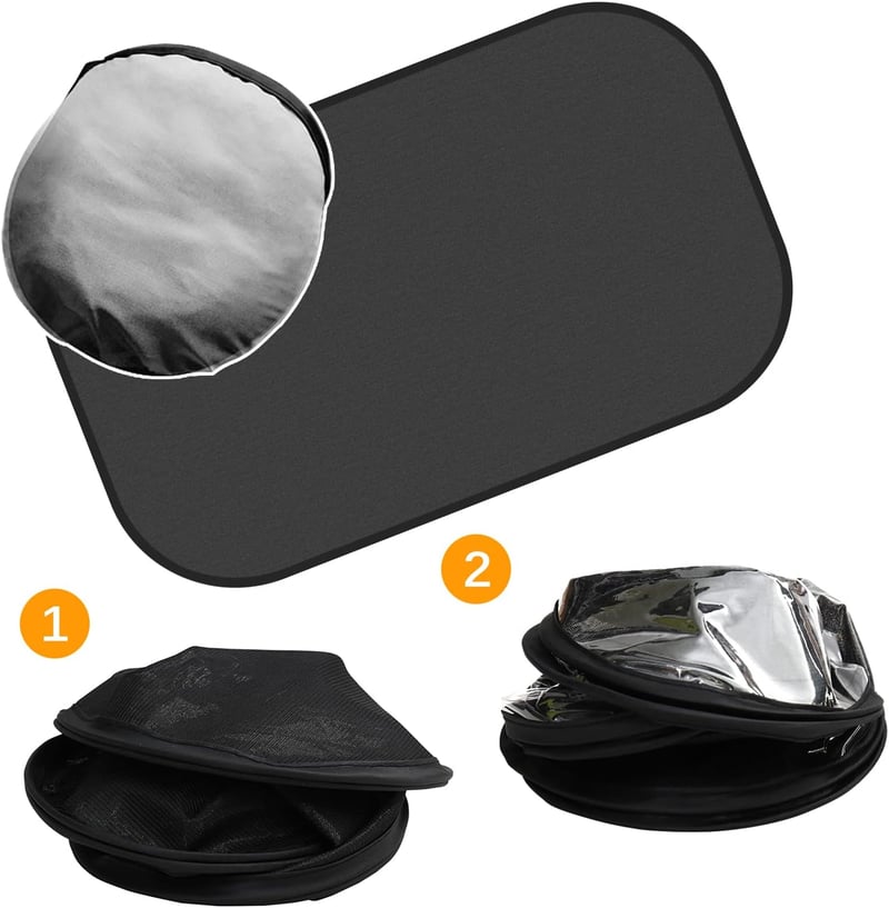 LOTUS POWER Dupla rétegű autós napellenző - Univerzális, PVC-s, 2 db-os szett
