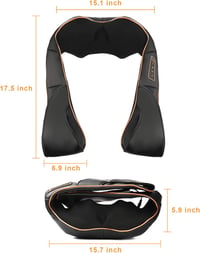 TRIDUCNA Nyak- és Vállmasszírozó Párna - Shiatsu Masszázs Hőfunkcióval, 3D Forgó Fejekkel, 3 Sebességgel - Otthoni, Irodai és Autós Használa 8