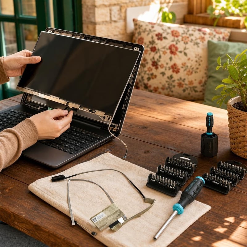 Kijelzőmentő javítókészlet: FHD 30 tűs LCD-kábel HP Pavilion 16-a + 60 részes csavarhúzó készlet