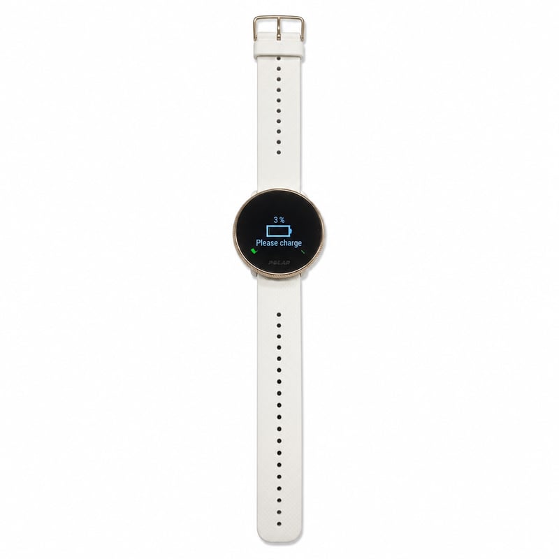 Ceas inteligent de fitness Polar Ignite 2 cu GPS și monitorizare cardiacă, planuri de antrenament personalizate, alb — fără încărcător, utilizat