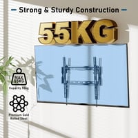 BONTEC Dönthető TV Fali Tartó 26-65 Hüvelykes LCD/LED/OLED/Plazma Televíziókhoz, 55 kg Teherbírással, VESA 400x400 mm, Vízmértékkel 3