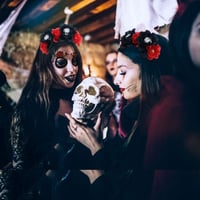 Halloween Szett: Fejpánt és Arc Tetoválás Strasszokkal - Unisex 2