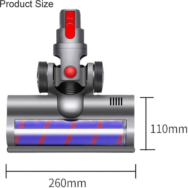 Dyson V7-V15 kompatibilis motoros turbókefe LED-del, márvány padlóhoz