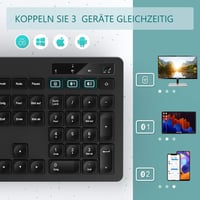Seenda Bluetooth német billentyűzet mobiltatóval, dupla vezeték nélküli kapcsolattal 3