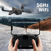 karuisrc K610 GPS Drón 4K Dupla Kamerával, SD Kártya, 5G WiFi, Követés Funkcióval - Összecsukható, Könnyű Kezdő Drón Felnőtteknek 4
