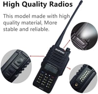 Baofeng UV-9R Plus 8W-os vízálló adóvevő, dupla sávos, FM rádióval és lámpával 3