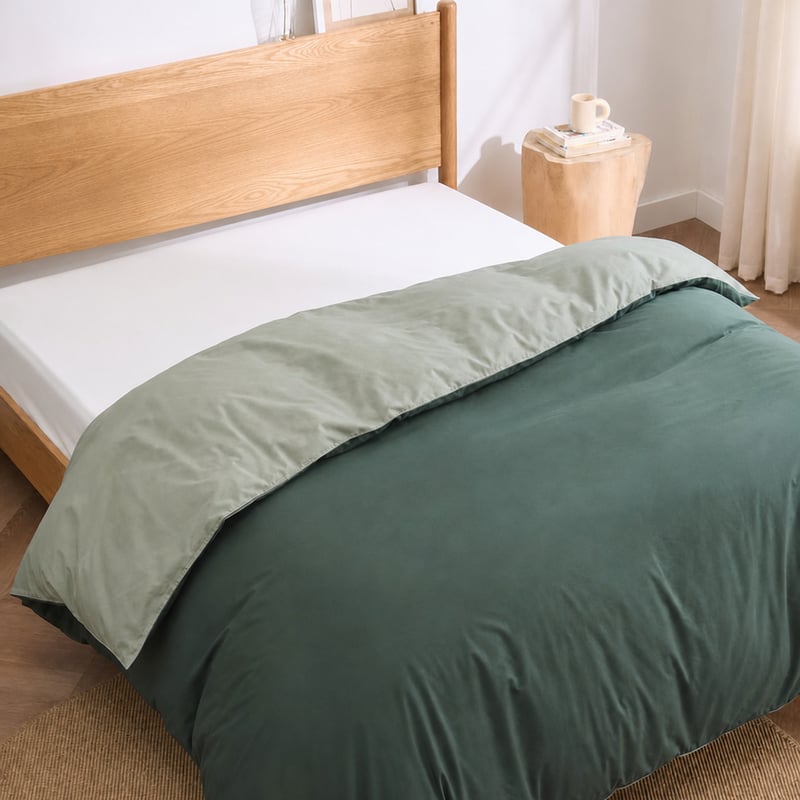 BEDSURE Față de pernă din bumbac 80x80 cm, Verde salvie, 1 buc, Parte din set de lenjerie de pat, Material din bumbac moale