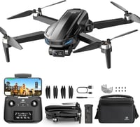 DEERC D10 Összecsukható Drón 2K HD Kamerával - FPV Élő Videó, Gesztus Vezérlés, Szelfi Mód, Magasságtartás, Kezdőknek, 2 Akkumulátorral és H 2
