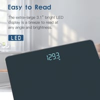 Homebuds Digitális Fürdőszobai Mérleg - Precíziós Technológiával, LED Kijelzővel, Automata Be/Ki Kapcsolással, 180kg Teherbírással, Elegáns  6