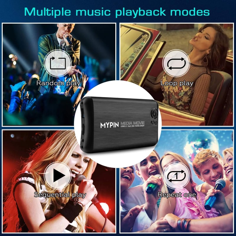 MYPIN Multimédia Lejátszó Box HDMI/AV/VGA - USB 3.0 Támogatással