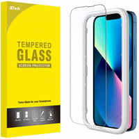 Folie de protecție din sticlă securizată JETech pentru iPhone 13/13 Pro, pachet de 2 bucăți (din set original), duritate 9H, ultra-transparentă 1