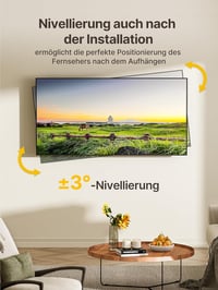 monTEK TV Fali Tartó 23-65 Colos Képernyőkhöz, 94 cm Kinyúlású Forgatható Dönthető Konzol, VESA 400x400mm, 35kg Teherbírás, Fekete 8