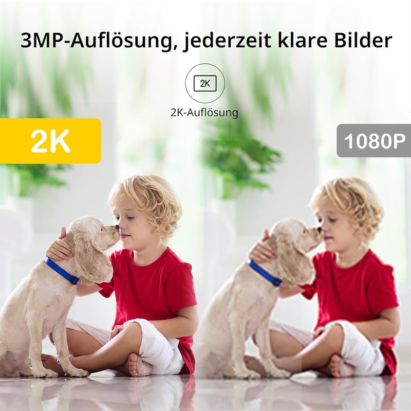 BoyKeep K10 Beltéri WiFi Kamera 2K Felbontással - 5G/2.4GHz Bébiőr Éjjellátóval, Mozgás/Hang Érzékelővel és Kétirányú Hanggal, SD és Felhő T