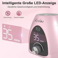 Profi elektromos körömcsiszoló gép LED kijelzővel, 35000 RPM, 6 az 1-ben manikűr szett kezdőknek és profiknak - Rosagold 3