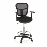 hjh OFFICE TOP Work 108 ergonomikus pultszék gyűrűs lábpihentővel, fekete - használt, hiányos (csavarok nélkül) (állapot: lásd a 2. képet) 1