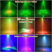 URAQT RGB Diszkófény 60 Üzemmóddal, Távirányítóval és Hangvezérléssel 4