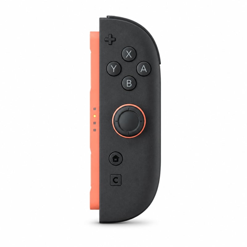 Pravý ovládač Nintendo Joy-Con 2 pre Nintendo Switch 2, čierno-oranžový, bezdrôtový Bluetooth ovládač