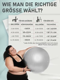 PhysKcal Fenyőzöld Fitness Labda Szett - 55 cm Tornalabda és 23 cm Pilates Labda, Csúszásgátló Ülőlabda Otthoni Edzéshez, Irodába és Jógához 6