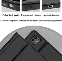FOGARI iPad Pro 13 Inch (M4) 2024 Tok Billentyűzettel - 7 Színű Háttérvilágítás, Levehető Trackpad, Bluetooth QWERTY Billentyűzet, Fekete 3