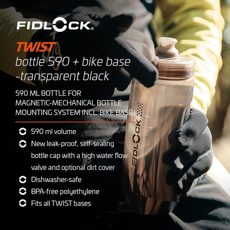 Fidlock mágneses kerékpár kulacs és tartó szett 590 ml