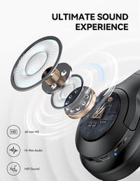 TeckNet Bluetooth Fejhallgató Vezeték Nélküli Hi-Fi Sztereó Mikrofonnal Zajszűréssel 3